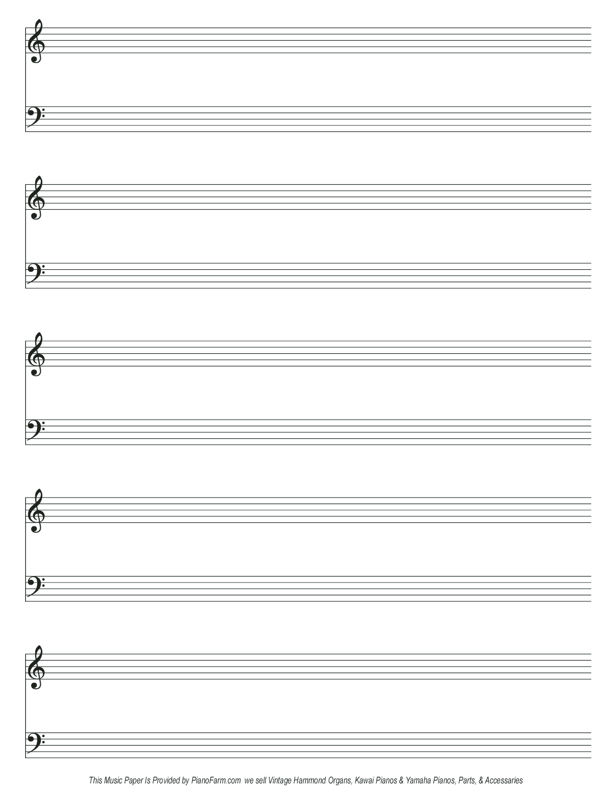 Free Music Staff Paper